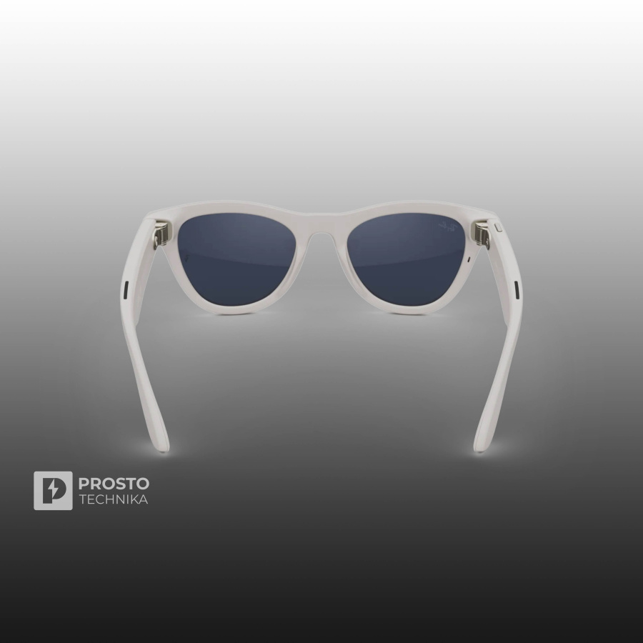 Ray-Ban Skyler (Gen 1) Глянцевый Мелово-Серый с Прозрачно-Сапфировыми линзами